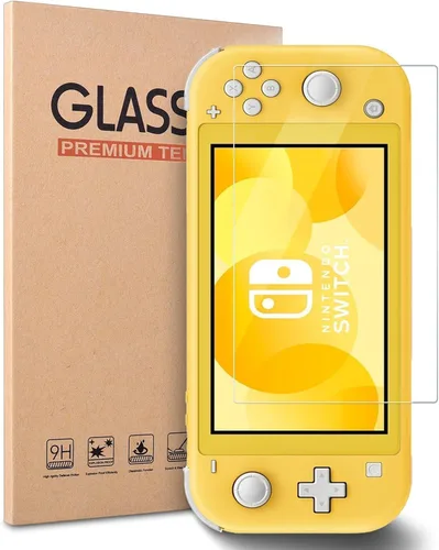 Vista 7 de Linsaner Protector de pantalla de vidrio templado de 2 piezas, hecho a medida para Nintendo Switch Lite HD, antiarañazos, transparente