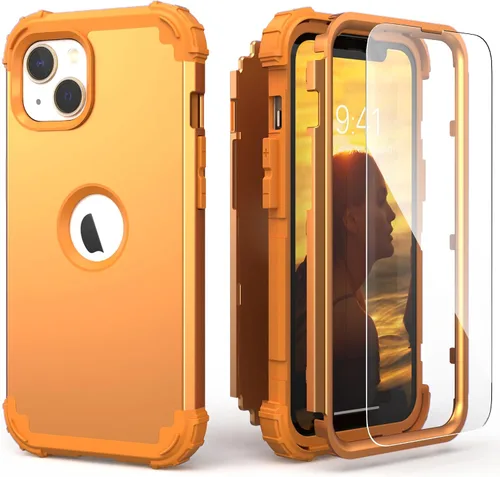Vista 32 de IDweel Funda para iPhone 13 con Protector de Pantalla, para Funda iPhone 14, Híbrida Resistente a Golpes de Servicio Pesado Protección Cubierta Dura