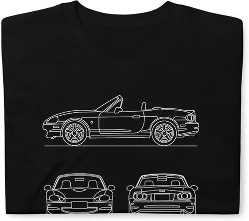 Vista 5 de MX-5 Roadster Miata Sports Car - Camiseta para hombre de Japón Eunos Sports Cars