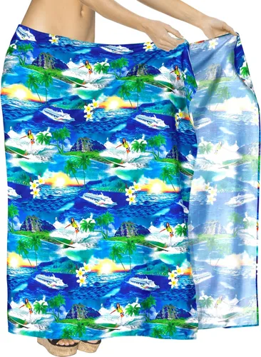Vista 5 de HAPPY BAY Women's Sarong Wrap Cover ups Pareo
