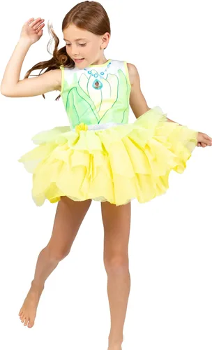 Vista 2 de Disney Princess Tiana - Vestido de tul para niñas pequeñas a grandes