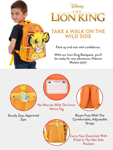 Vista 3 de Disney Mochila Lion King Mochila Simba Talla única Amarillo