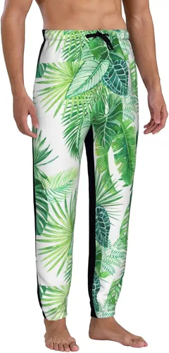 Vista 3 de AUISS Pantalones deportivos de acuarela de limón para hombre, pantalones deportivos divertidos, pantalones deportivos casuales de entrenamiento