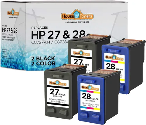 Vista 6 de Houseoftoners Cartucho de tinta remanufacturado de repuesto para HP 27 negro C8727AN PSC 1100 1310 1311 1312 1315 1315 1315v 1315xi 1317 1318 6105