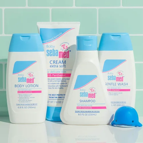 Vista 6 de Sebamed Crema facial protectora para bebés ultra suave suave hidratante facial para pieles delicadas (1.7 fl oz)