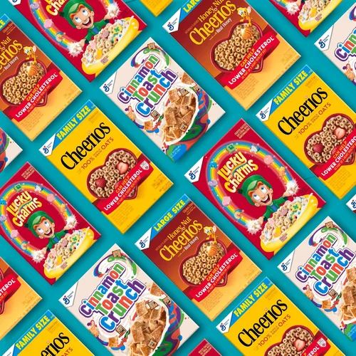 Vista 8 de Copas de cereales para desayuno Honey Nut Cheerios, cereal sin gluten, porciones individuales, 4 paquetes de 7.2 onzas