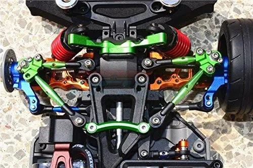 Vista 4 de Brazo de nudillo delantero de aluminio para 1/10 Traxxas Ford GT 4-Tec 2.0 83056-4/4-Tec 3.0 93054-4 - 1Pr Set Rojo