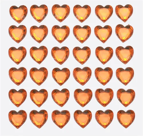 Vista 8 de MECCANIXITY 144 calcomanías autoadhesivas de diamantes de imitación de corazón de 0.394 pulgadas para maquillaje de San Valentín, artes y Azul
