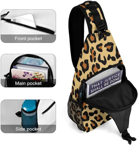 Vista 4 de IMPCOKRU Mochila cruzada para hombres y mujeres, mochila de hombro ligera para deportes casuales, viajes, senderismo., camuflaje