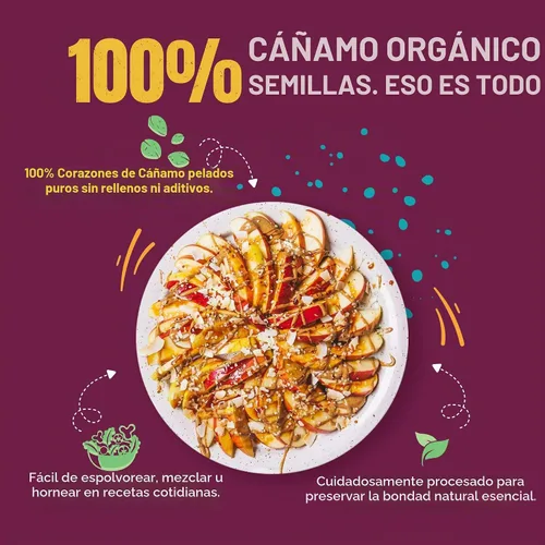 Vista 4 de Suncore Foods Semillas de cáñamo orgánico 8oz Superalimento Sin gluten