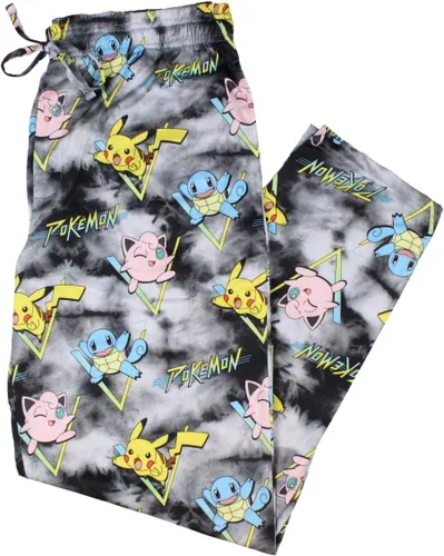 Vista 6 de Pokémon Pikachu Squirtle and Jigglypuff Tie Dye - Pantalones de pijama para adultos