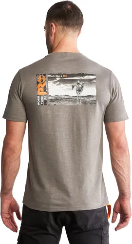 Vista 3 de Timberland PRO Camiseta de manga corta con estampado de molino de viento para hombre