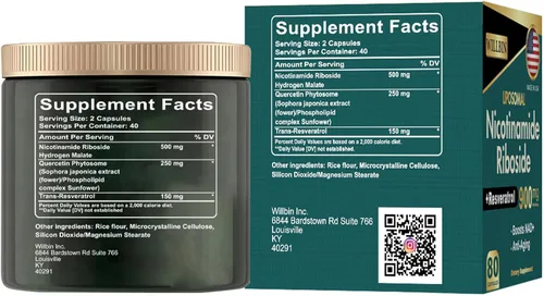 Vista 7 de Suplemento liposomal NAD+, 900 mg de ribósido de nicotinamida con resveratrol, energía antienvejecimiento y apoyo de enfoque para mujeres y hombres