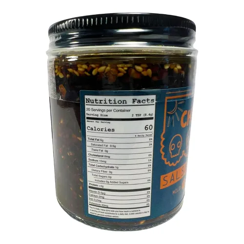 Vista 2 de CHiNGONAs Salsa Macha Verde - Salsa crujiente de chile mexicano gourmet a base de aceite, vegana y sin gluten, aceite de chile crujiente, 6 onzas