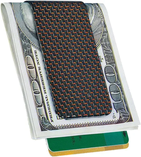 Vista 3 de CL CARBONLIFE Carbon Fiber Wallet Money Clip for Cash and Credit Card, Minimalist Holder Clips for Men (Large, 2.8"x1.5")