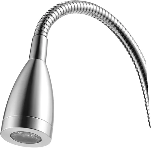 Vista 3 de SEWACC Luz de lectura LED para montaje en pared, brazo flexible de 360 grados, para dormitorio, lámpara de noche con interruptor, blanco cálido