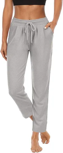 Vista 5 de Pantalones deportivos para mujer, leggings deportivos, pantalones de pierna recta, con cordón, holgados, cintura elástica, pantalones de descanso