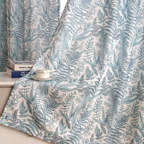 Vista 8 de Autum Dream - Cortinas opacas de felpilla para dormitorio, con pestaña trasera, bolsillo para barra, cortinas de granja con estampado floral