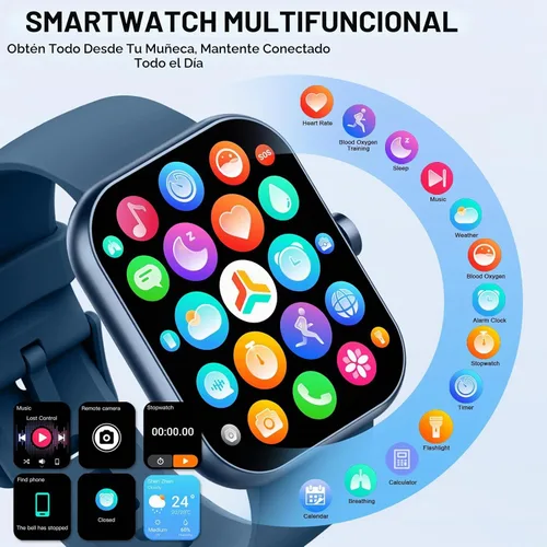 Vista 5 de Smart Watch for Men Women (Answer/Make Call), 1.96"HD Smartwatch with Heart Rate/Sleep Monitor/Pedometer, 113+ Sports Modes, New Fitness Watch IP68