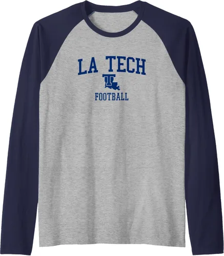 Vista 11 de Louisiana Tech Bulldogs Football Raglan Baseball Tee