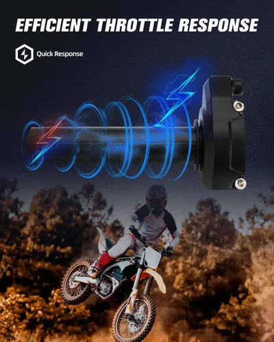 Vista 5 de Sur Ron - Conjunto de tubo de acelerador + empuñaduras, paquete de acelerador eléctrico para moto eléctrica Sur Ron Light Bee X/S, color negro