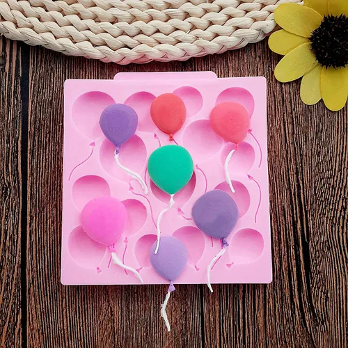 Vista 2 de 2 moldes para fondant de globo de aire, materiales de silicona de seguridad de grado alimenticio, molde de caramelo de chocolate para decoración