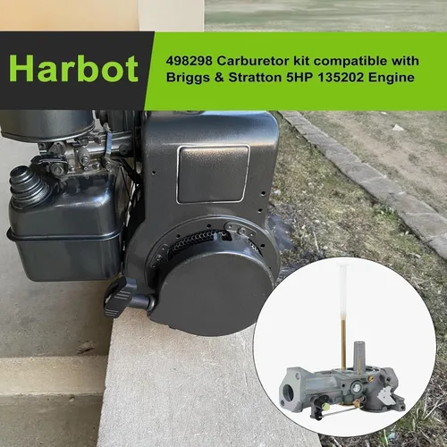 Vista 2 de 498298 Carburador para 5 HP 492611 495426 495951 692784 490533 135202 130202 112232 135200 132232 112200 130200 Carburador de motor 5.5 HP Craftsman