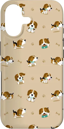Vista 32 de Funda gráfica para iPhone 16 Dog Beagle Lover Cute Pet Women Girl Beagle