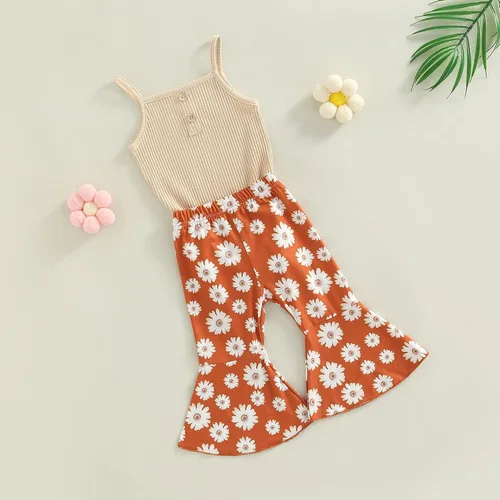 Vista 2 de Conjunto de ropa para bebé y niña, ajuste cómodo, material suave, diseño elegante para 3-24 meses