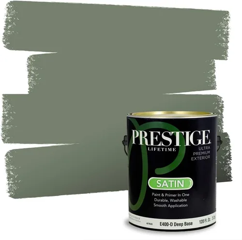 Vista 214 de Prestige Paints - 2 en 1, pintura base y pintura de exterior, E100-N-735BM
