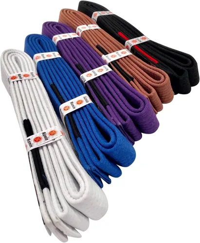 Vista 6 de Ronin BJJ Gi Belt - Cinturón brasileño Jiu Jitsu - Tela de polialgodón