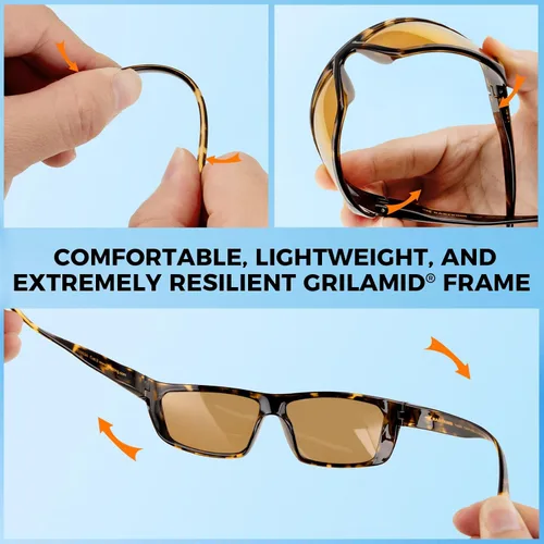 Vista 6 de KastKing Huzzah - Lentes de sol deportivos, polarizados y con protección ultravioleta, para hombres y mujeres, ideales para conducir, pescar, hacer