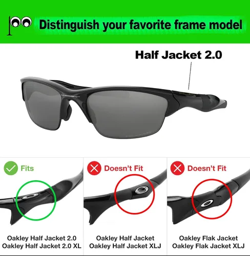 Vista 4 de Lentes de repuesto polarizadas para gafas de sol Oakley Half Jacket 2.0 OO9144, Varios
