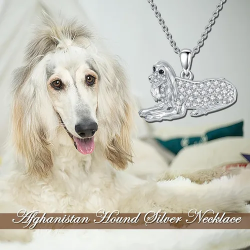 Vista 54 de Collares con colgante de perro de plata de ley S925 – 24 razas corgi/husky/labrador/pastor para mujer