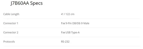 Vista 4 de Adaptador USB a RS232, puerto serie USB con chipset FTDI, USB a DB9 macho, compatible con EliteDesk 705 G1 DM (Mini), 800 G1 USDT, 800 G1 DM (Mini)