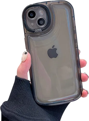 Vista 7 de Ownest Funda compatible con iPhone 14 Plus con función atril transparente, diseño protector creativo con soporte para cámara para TPU delgado, a