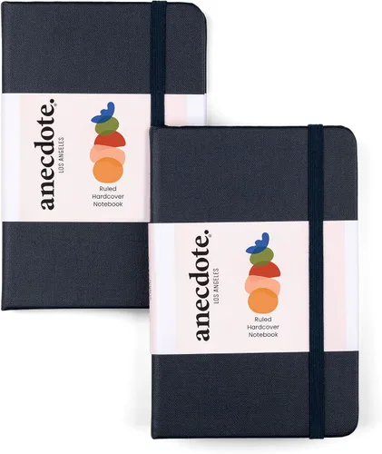 Vista 34 de ANECDOTE. Cuaderno pequeño (paquete de 2) – Diario de bolsillo de alta calidad para escribir notas – Compacto, duradero, diario de viaje ideal