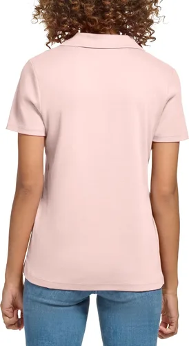 Vista 2 de Calvin Klein Cuello inferior para mujer, manga corta de algodón acanalado 1x1