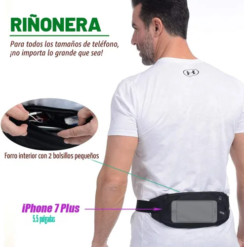 Vista 3 de USHAKE Cinturón para correr, para hombres o mujeres, ultra ligero, sin rebote, bolsa de cintura, bolsa de entrenamiento de fitness, bolsa de cintura