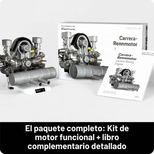Vista 3 de Franzis Porsche Carrera Racing Motor Modelo Kit con Libro de Coleccionista