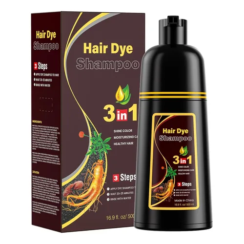Vista 9 de JUANCHI - Champú negro para teñir el cabello 3 en 1, champú negro tinte para el cabello para cobertura de canas, color de cabello para mujeres