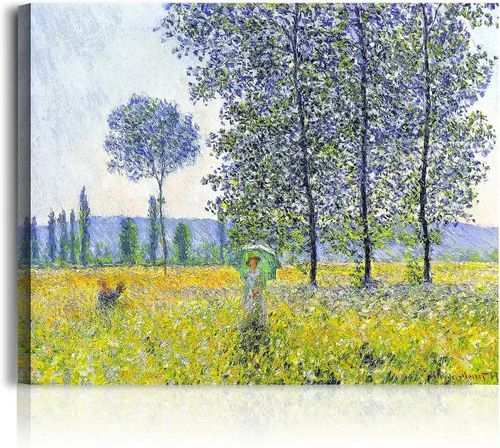 Vista 312 de A&T ARTWORK Antibes Seen from The Salis Gardens de Claude Monet Las Obras de Arte Clásico Mundial Reproducciones, Impresiones de Arte en Lienzo