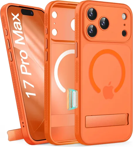 Vista 37 de BXYJY Funda magnética para iPhone Air con soporte, compatible con MagSafe, botón de control de cámara, protección completa de la lente, caída