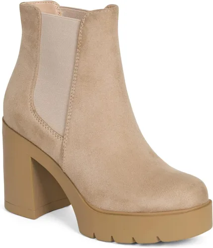 Vista 3 de Top Botines Chelsea de tacón alto para mujer, con suela elástica doble
