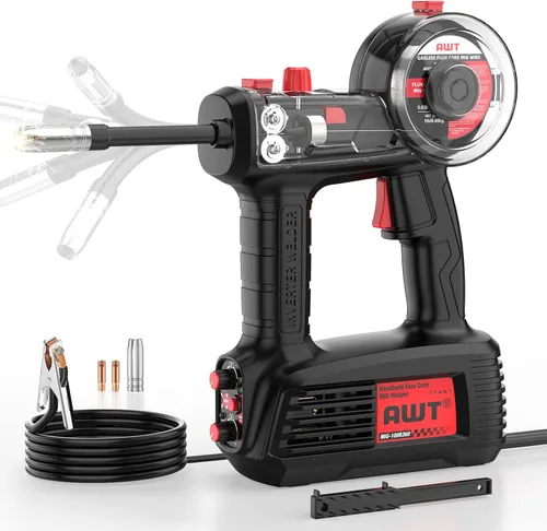 Vista 13 de AWT 100A Soldador MIG Portátil, Máquina de Soldadura MIG de Núcleo de Flujo 110V, Máquina de Soldadura MIG Portátil Sin Gas, Soldador MIG