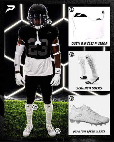 Vista 6 de Phenom Elite Quantum Speed Tacos de Fútbol Americano Edición de Color del Equipo Tacos Ligeros de Rendimiento de Velocidad para Hombres y Niños