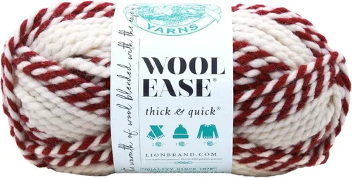 Vista 29 de Lion Brand Yarn - Ovillo de lana Wool-Ease Thick & Quick color fuerza aérea Super Bulky Wool Acrylic Blend Fiber for Soft Hats, Sweaters, Chunky