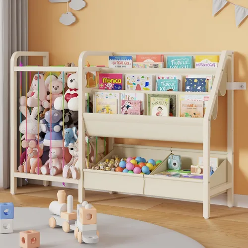 Vista 9 de B5 - Estantería infantil y almacenamiento de juguetes, estante para libros para habitaciones de niños, estantes para libros para niños pequeños