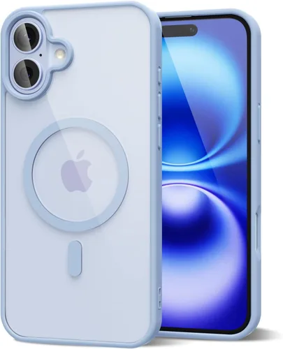 Vista 159 de oakxco Funda magnética transparente compatible con Magsafe, bonita funda delgada y transparente de poliuretano termoplástico no amarillenta, carcasa