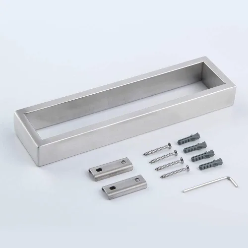 Vista 5 de Toallero de mano SUS 304 de acero inoxidable para baño, cocina, garaje, resistente, montado en la pared, acabado cepillado